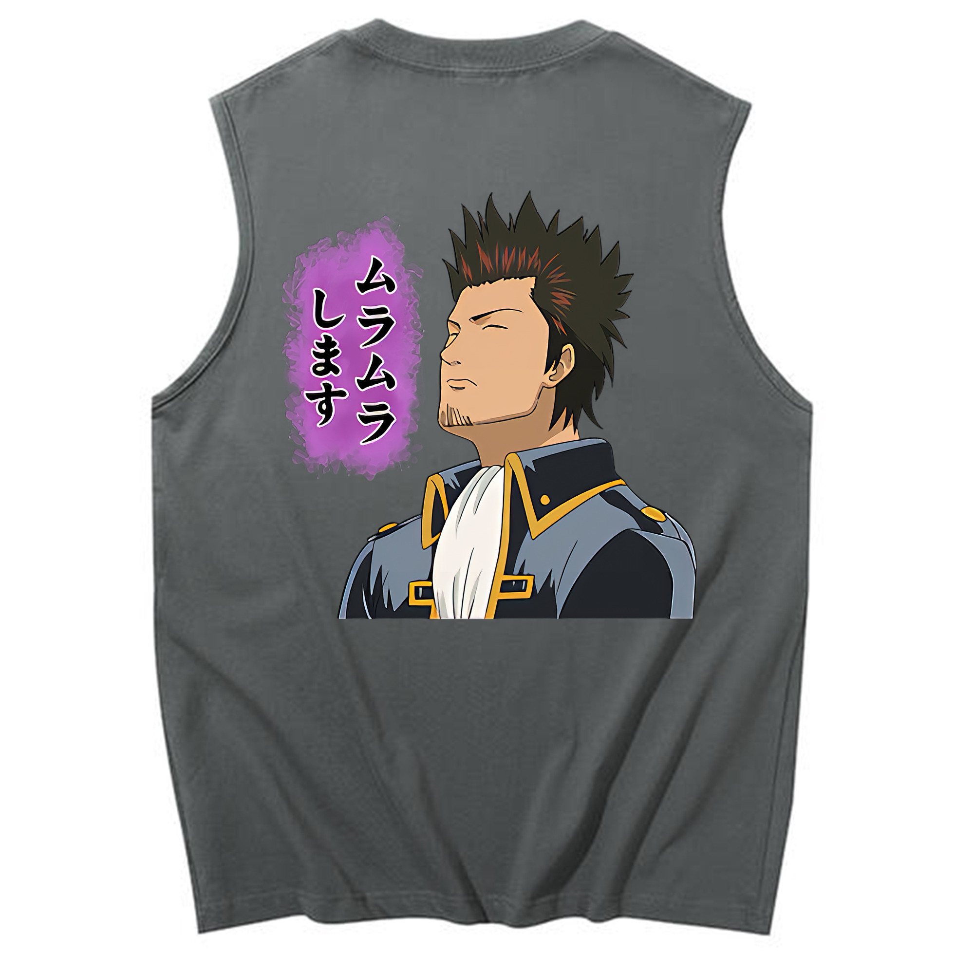 （画像用） ぎんたま 坂田銀時（さかたぎんとき） 神楽 志村新八（しむら しんぱち） GINTAMA Sakata Gintoki Kagura Shimura Shinpachi コットン100％タンクトップ（背面プリント）